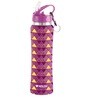 Purple Pyramid 750ml Flip Bot Stainless Steel Rubber Finish Water Bottle with Straw Lid