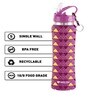 Purple Pyramid 750ml Flip Bot Stainless Steel Rubber Finish Water Bottle with Straw Lid