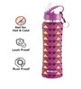 Purple Pyramid 750ml Flip Bot Stainless Steel Rubber Finish Water Bottle with Straw Lid