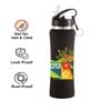 Black 750ml Flip Bot Stainless Steel Rubber Finish Water Bottle with Straw Lid