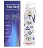 White 750ml Flip Bot Stainless Steel Rubber Finish Water Bottle with Straw Lid