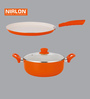 Nirlon Orange Aluminium Cookware Combo Gift