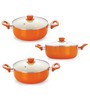 Nirlon Orange Aluminium Cookware Combo Gift