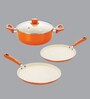 Nirlon Orange Aluminium Cookware Combo Gift