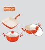 Nirlon Orange Aluminium Cookware Combo Gift