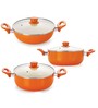 Nirlon Orange Aluminium Cookware Combo Gift