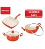 Nirlon Orange Aluminium Cookware Combo Gift