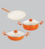 Nirlon Orange Aluminium Cookware Combo Gift