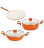 Nirlon Orange Aluminium Cookware Combo Gift