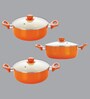 Nirlon Orange Aluminium Cookware Combo Gift