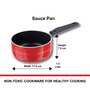 Nirlon Red & Black Aluminium Medium Nonstick Cooking Pot