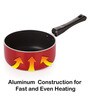 Nirlon Red & Black Aluminium Medium Nonstick Cooking Pot