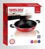 Red & Black Aluminium Non-Stick Kadai