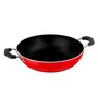Red & Black Aluminium Non-Stick Kadai