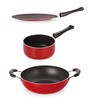 Nirlon Red & Black Aluminium Cookware Combo Gift