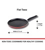 Nirlon Red & Black Aluminium Non-Stick Flat Dosa Tawa
