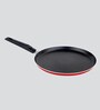 Nirlon Red & Black Aluminium Non-Stick Flat Dosa Tawa