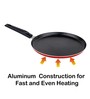Nirlon Red & Black Aluminium Non-Stick Flat Dosa Tawa