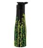1 Ltr Black & Green Leafy Stainless Steel Water Bottle