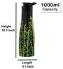1 Ltr Black & Green Leafy Stainless Steel Water Bottle