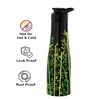 1 Ltr Black & Green Leafy Stainless Steel Water Bottle