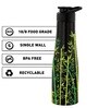 1 Ltr Black & Green Leafy Stainless Steel Water Bottle