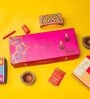 Mandala Gift Box with PLANTABLE Crackers Diwali Hamper (40 Incense Cone Box, Rangoli Box- 5 Colors & Terracotta Diyas)