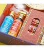 Shubh Diwali Gift Box with Minakari Work Pooja Thali Set, Incense Sticks, Havan Cups with Scented Candles
