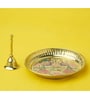 Shubh Diwali Gift Box with Minakari Work Pooja Thali Set, Incense Sticks, Havan Cups with Scented Candles