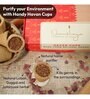 Natural Cow Dung & Sambrani (15 Each) Havan Dhoop Cups (Pack of 2)