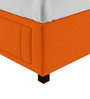 Nivi Fabric Upholstered King Size Bed in Vivid Orange Colour with Drawer Storage
