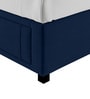 Nivi Fabric Upholstered Queen Size Bed in Royal Blue Colour with Drawer Storage