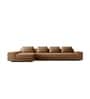 Nivora L Shaped Couch Boucle RHS 4 Seater Sectional Sofa in Ochre Colour
