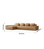 Nivora L Shaped Couch Boucle RHS 4 Seater Sectional Sofa in Ochre Colour