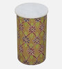 Nivritti Solid Wood End Table In Multi-Colour With Marble Top