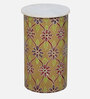 Nivritti Solid Wood End Table In Multi-Colour With Marble Top