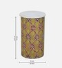 Nivritti Solid Wood End Table In Multi-Colour With Marble Top