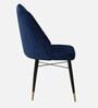 Eldora Fabric Dining Chair In Velvet Blue Color