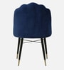 Eldora Fabric Dining Chair In Velvet Blue Color