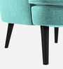 Niya Velvet Wing Chair In Aqua Blue Colour