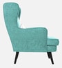Niya Velvet Wing Chair In Aqua Blue Colour