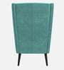 Niya Velvet Wing Chair In Aqua Blue Colour