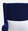 Niya Velvet Wing Chair In Indigo Blue Colour