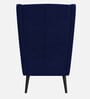 Niya Velvet Wing Chair In Indigo Blue Colour