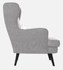Niya Velvet Wing Chair In Light Grey Colour