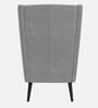 Niya Velvet Wing Chair In Light Grey Colour