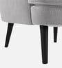 Niya Velvet Wing Chair In Light Grey Colour