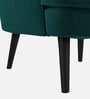 Niya Velvet Wing Chair In Forest Green Colour