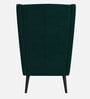 Niya Velvet Wing Chair In Forest Green Colour