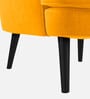 Niya Velvet Wing Chair In Saffron Yellow Colour